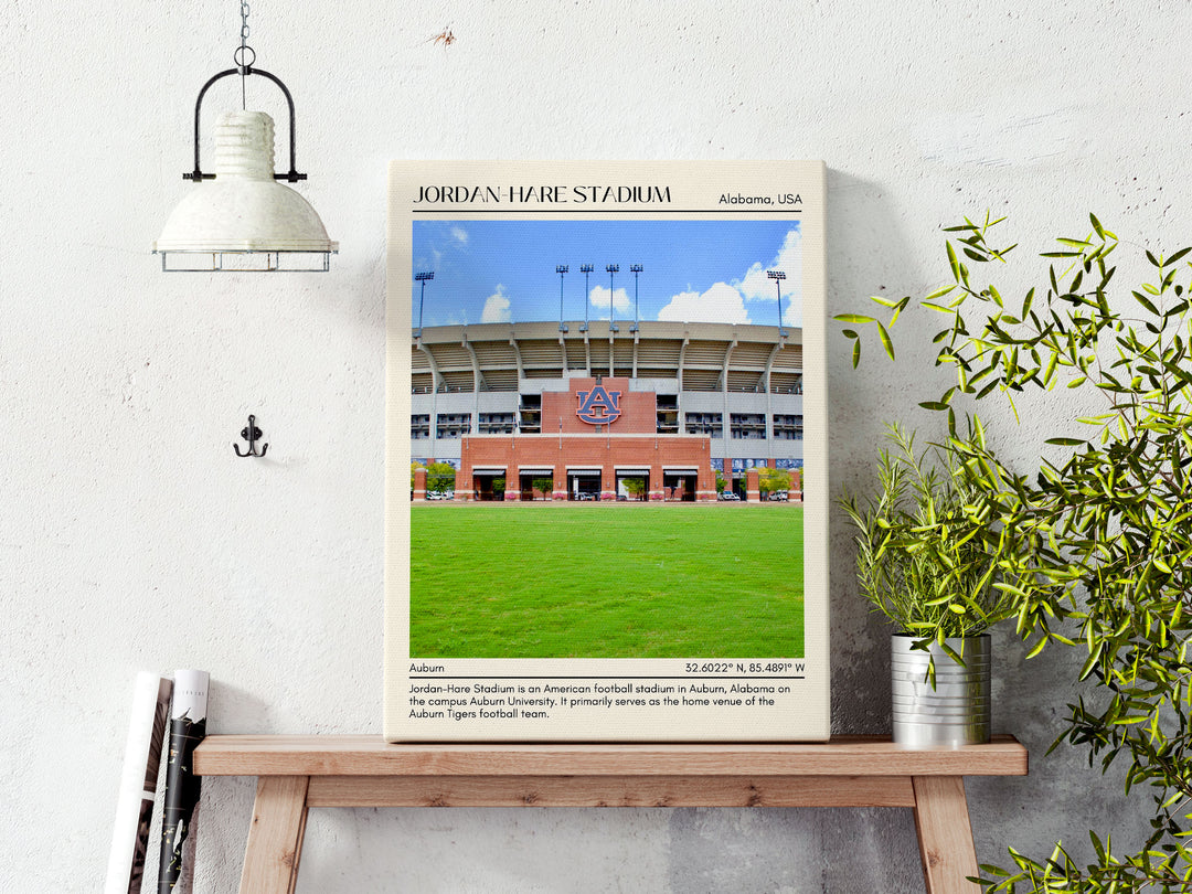 Jordan-Hare Stadium Football Minimal Wall Art