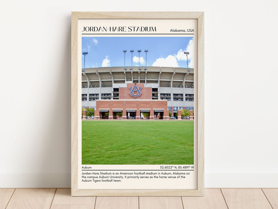 Jordan-Hare Stadium Football Minimal Wall Art