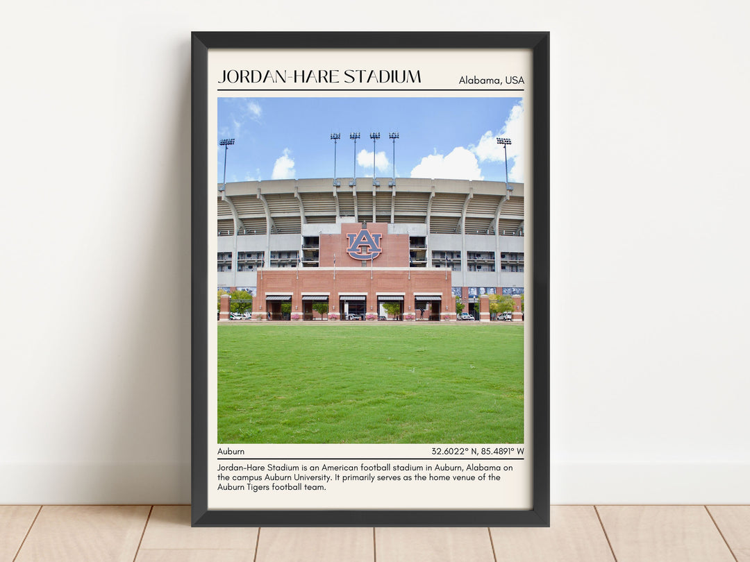 Jordan-Hare Stadium Football Minimal Wall Art