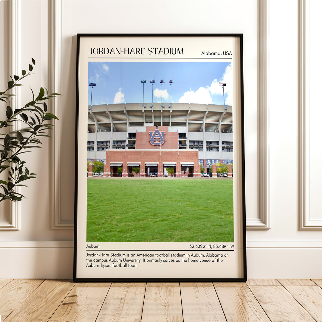 Jordan-Hare Stadium Football Minimal Wall Art