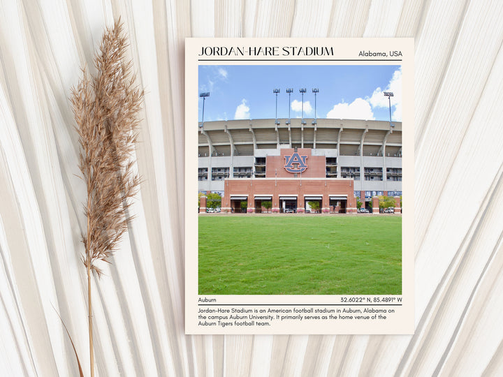 Jordan-Hare Stadium Football Minimal Wall Art