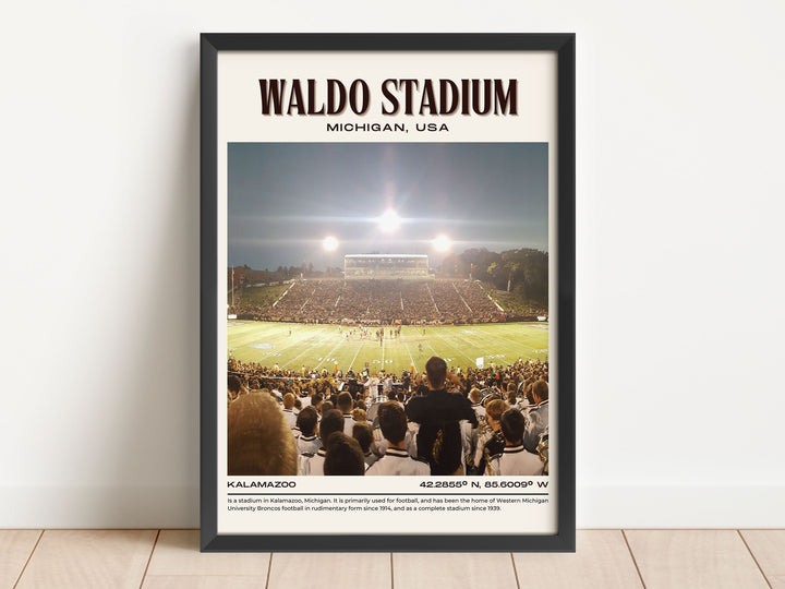 Waldo Stadium Football  Retro Wall Art