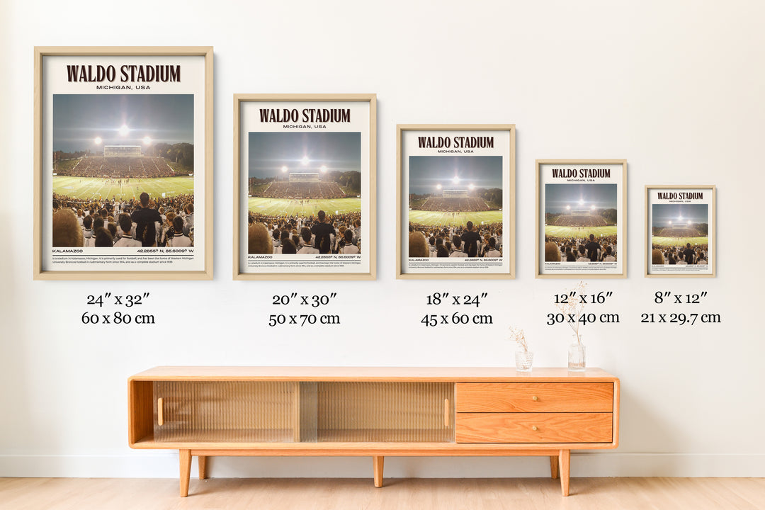 Waldo Stadium Football  Retro Wall Art