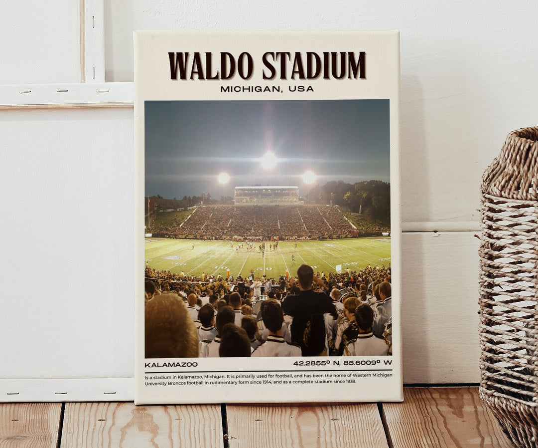 Waldo Stadium Football  Retro Wall Art