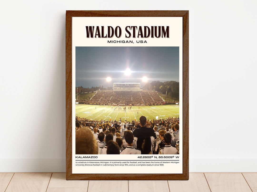 Waldo Stadium Football  Retro Wall Art