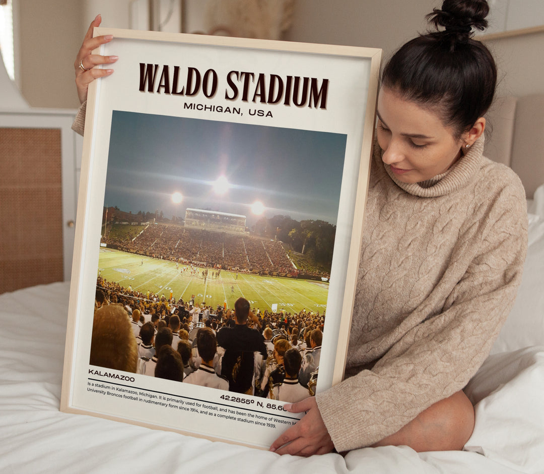 Waldo Stadium Football  Retro Wall Art