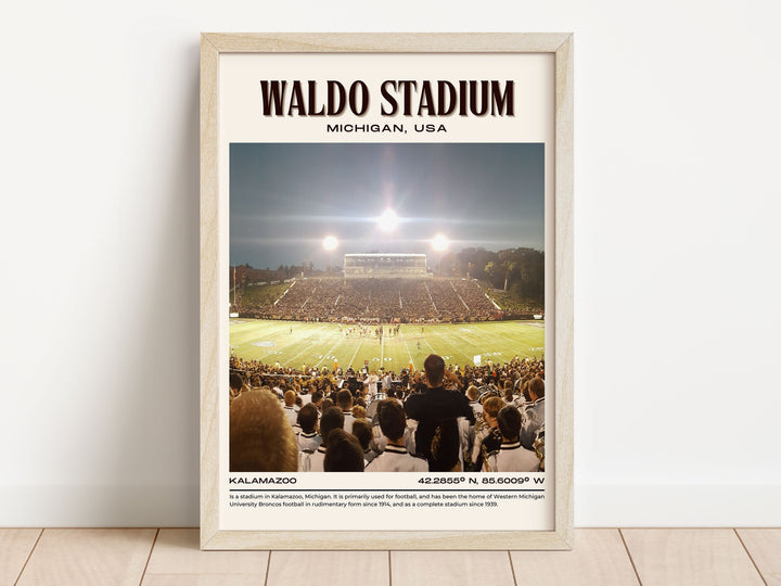 Waldo Stadium Football  Retro Wall Art