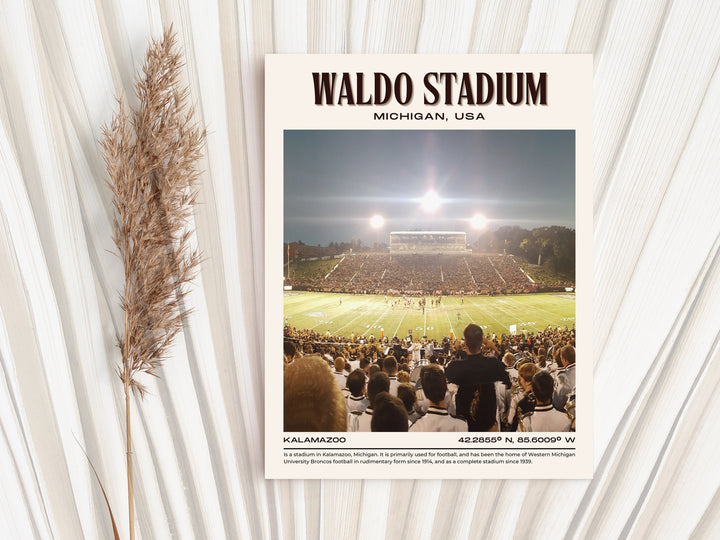 Waldo Stadium Football  Retro Wall Art