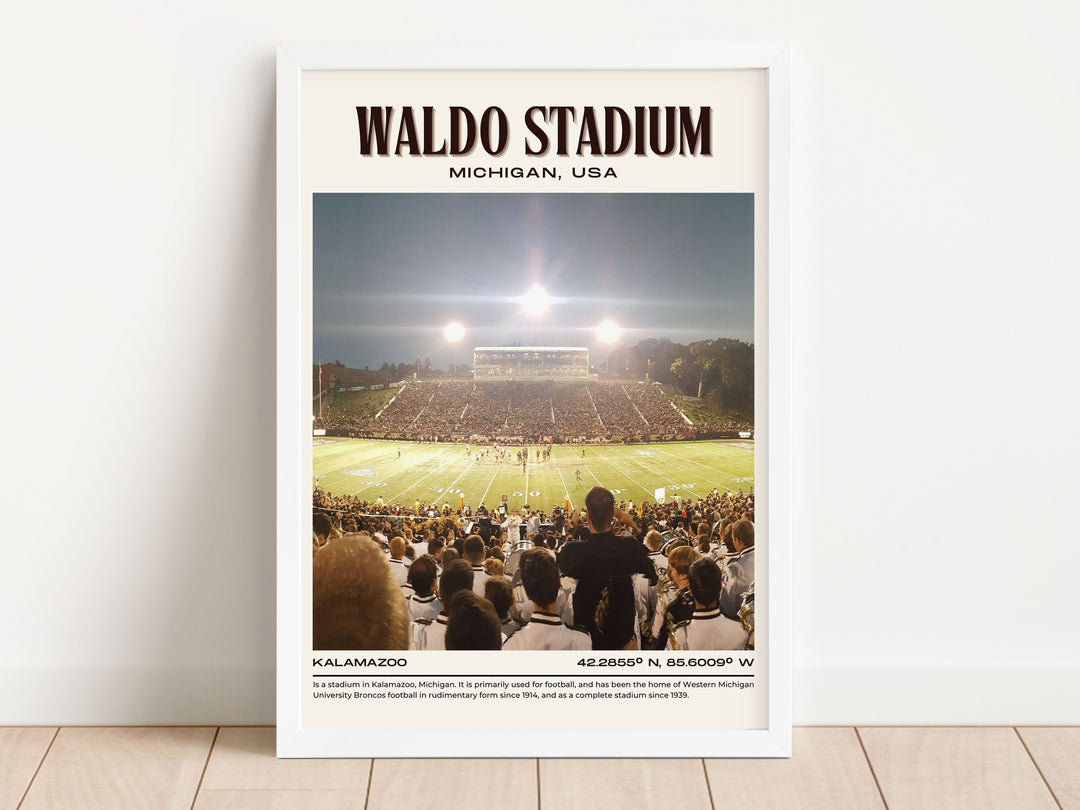 Waldo Stadium Football  Retro Wall Art