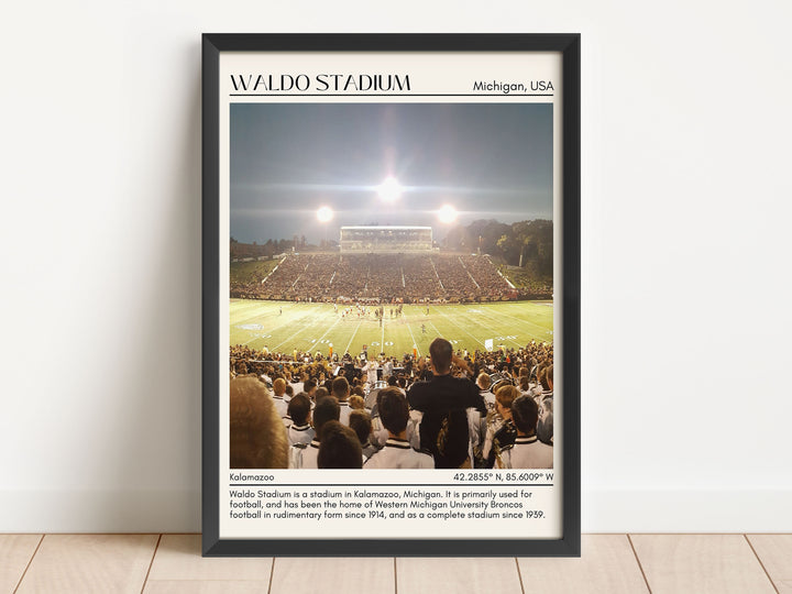 Waldo Stadium Football  Minimal Wall Art