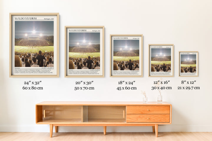 Waldo Stadium Football  Minimal Wall Art