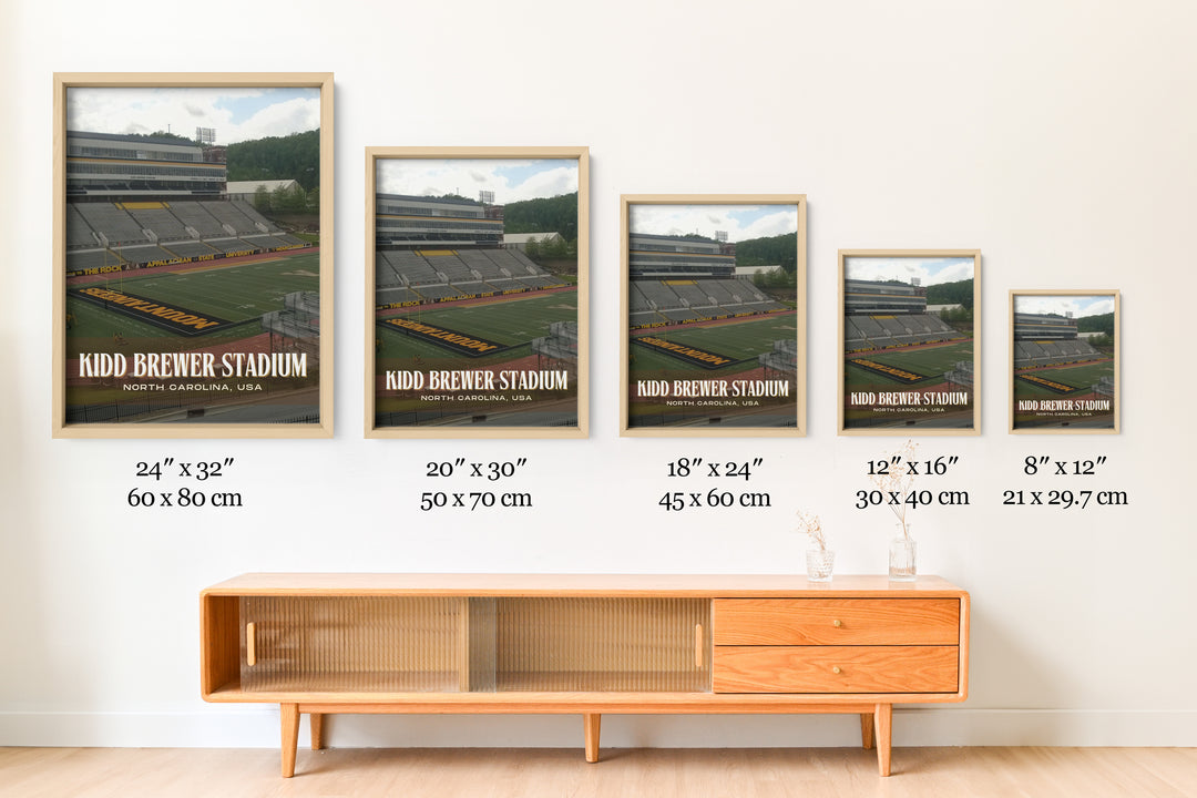 Kidd Brewer Stadium Football  Wall Art