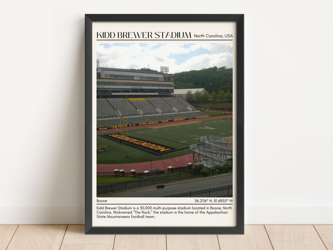 Kidd Brewer Stadium Minimal  Wall Art