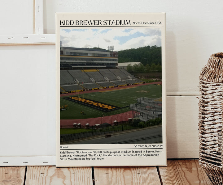 Kidd Brewer Stadium Minimal  Wall Art