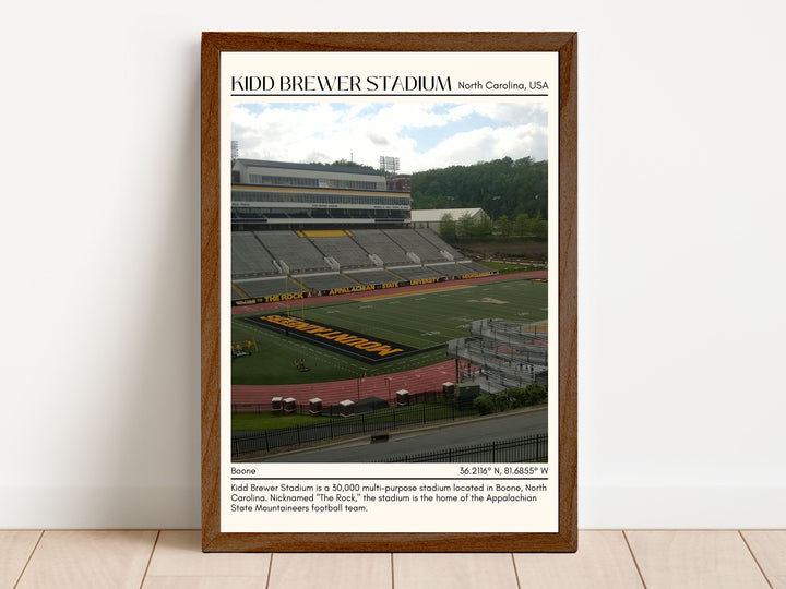 Kidd Brewer Stadium Minimal  Wall Art