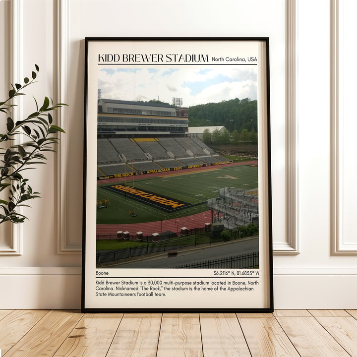 Kidd Brewer Stadium Minimal  Wall Art