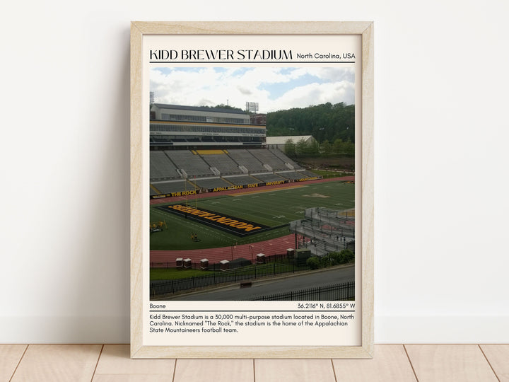 Kidd Brewer Stadium Minimal  Wall Art