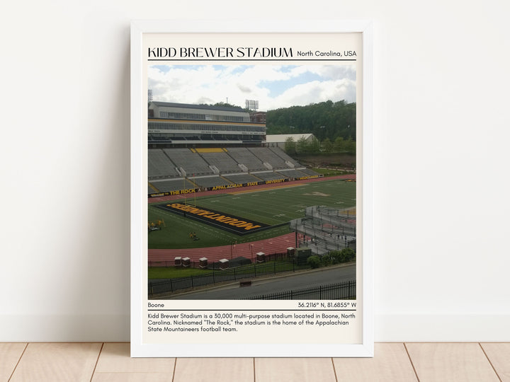 Kidd Brewer Stadium Minimal  Wall Art