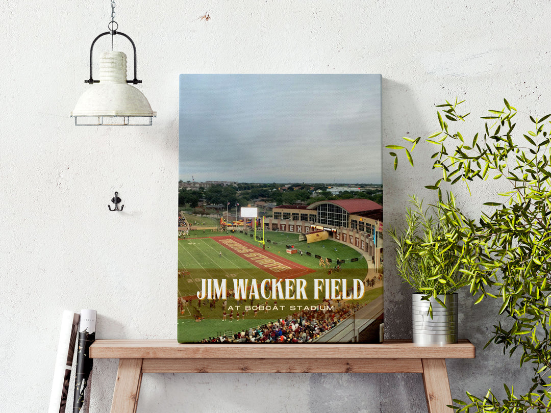 Jim Wacker Field at Bobcat Stadium Football  Wall Art