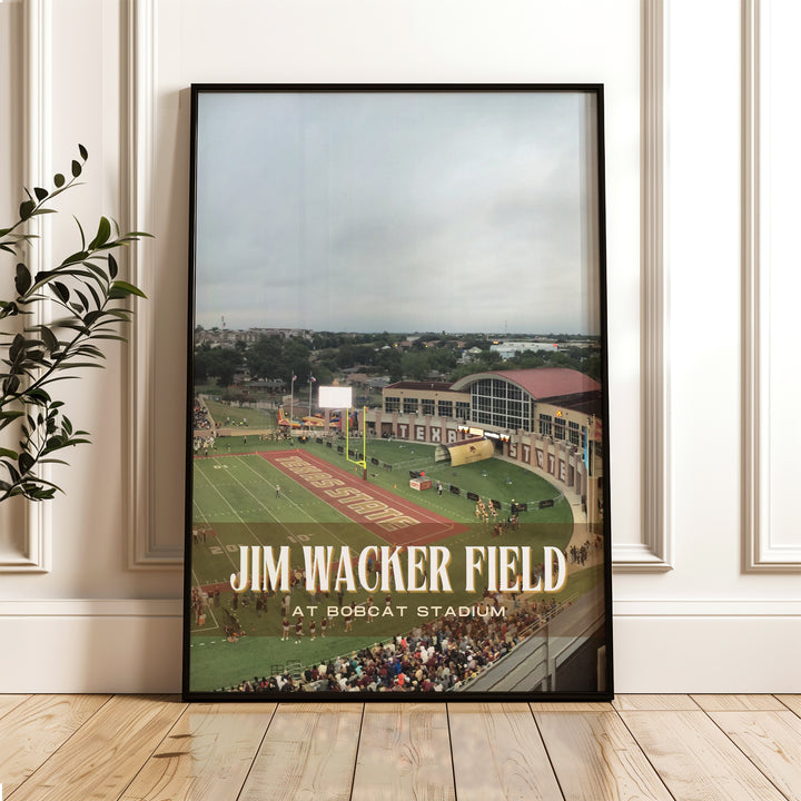 Jim Wacker Field at Bobcat Stadium Football  Wall Art