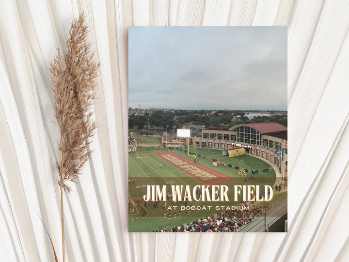 Jim Wacker Field at Bobcat Stadium Football  Wall Art