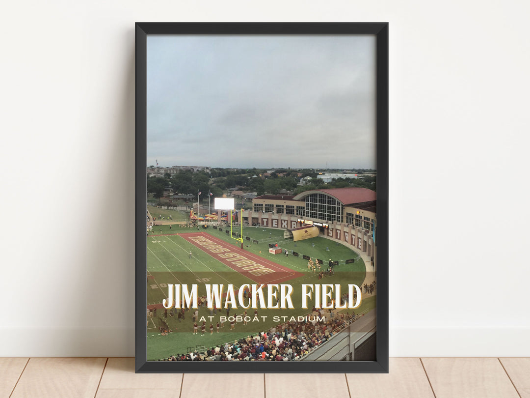 Jim Wacker Field at Bobcat Stadium Football  Wall Art