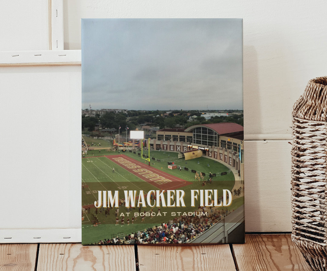 Jim Wacker Field at Bobcat Stadium Football  Wall Art