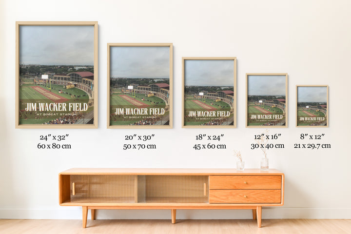 Jim Wacker Field at Bobcat Stadium Football  Wall Art