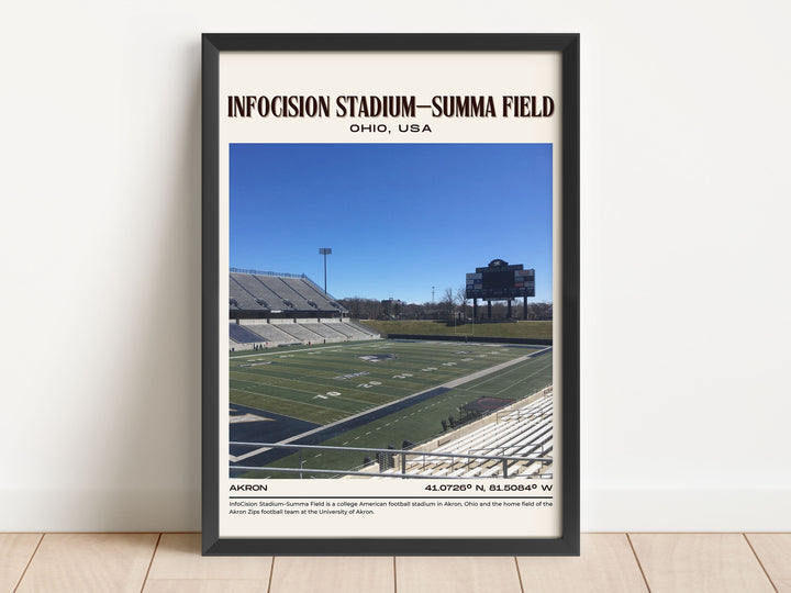 InfoCision Stadium–Summa Field Football  Retro Wall Art