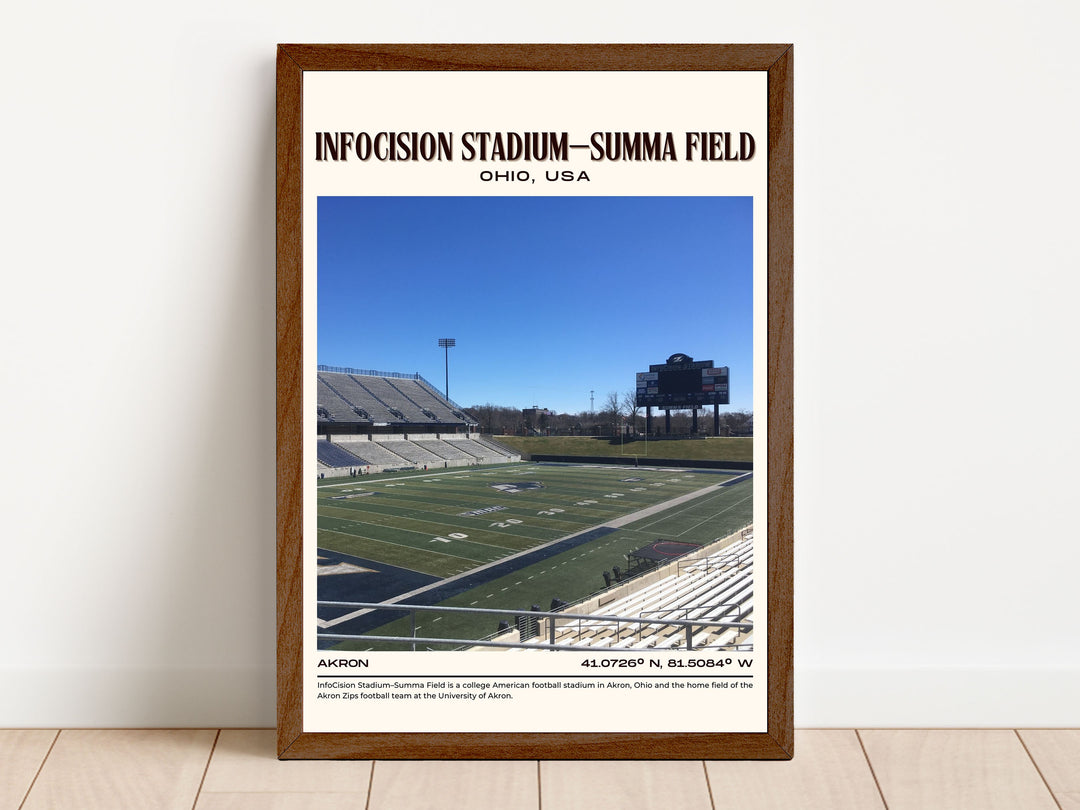 InfoCision Stadium–Summa Field Football  Retro Wall Art