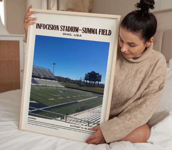 InfoCision Stadium–Summa Field Football  Retro Wall Art