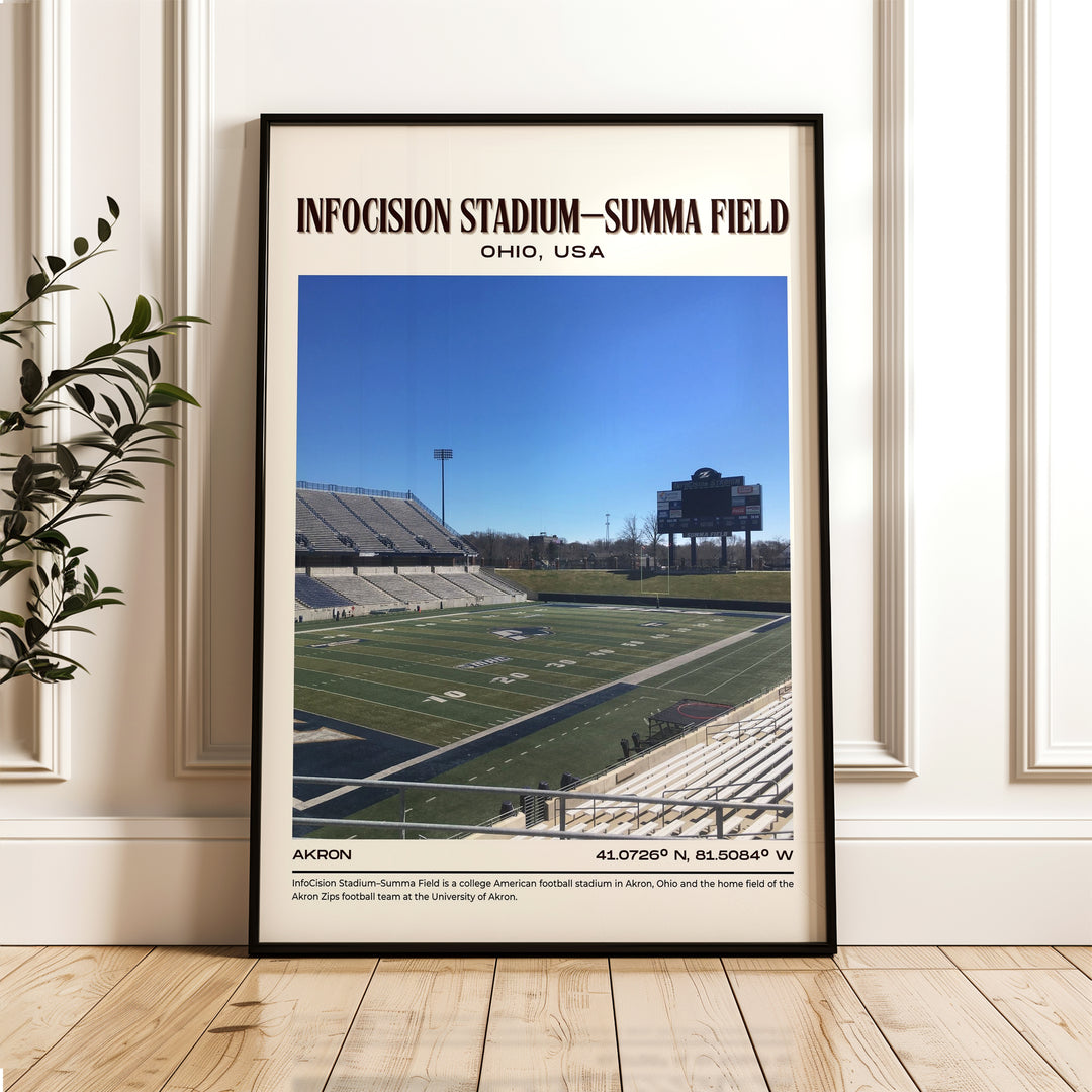 InfoCision Stadium–Summa Field Football  Retro Wall Art