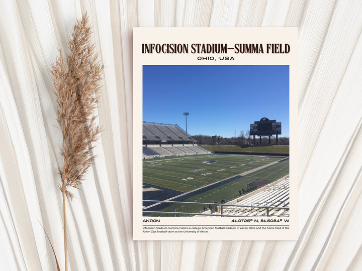 InfoCision Stadium–Summa Field Football  Retro Wall Art