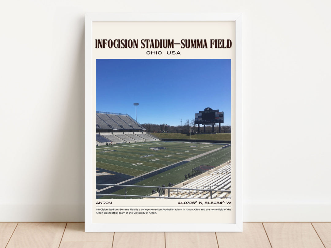 InfoCision Stadium–Summa Field Football  Retro Wall Art