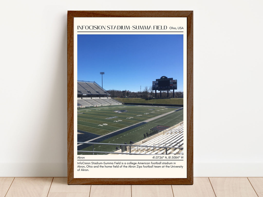 InfoCision Stadium–Summa Field Football Minimal Wall Art