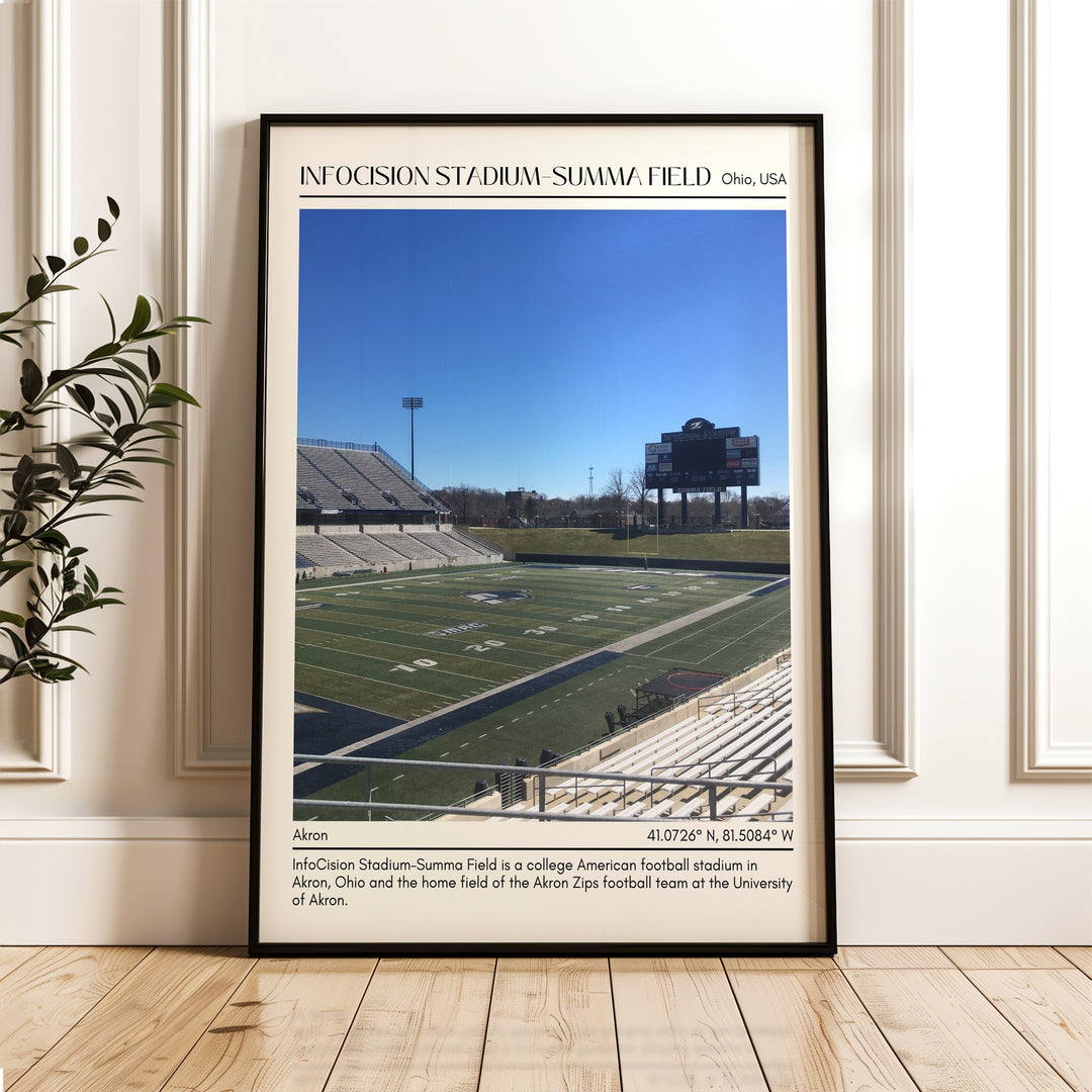 InfoCision Stadium–Summa Field Football Minimal Wall Art