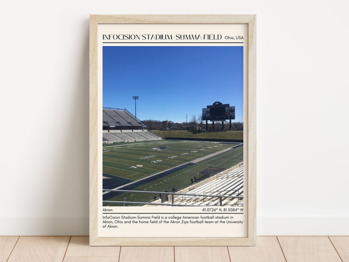 InfoCision Stadium–Summa Field Football Minimal Wall Art