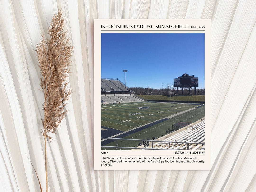 InfoCision Stadium–Summa Field Football Minimal Wall Art