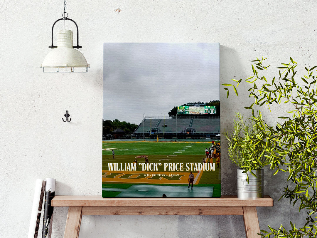 William "Dick" Price Stadium Football Wall Art