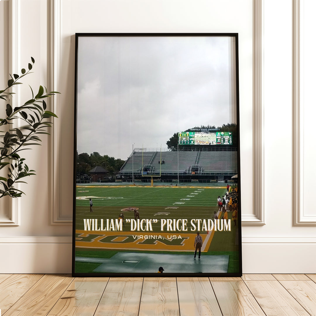 William "Dick" Price Stadium Football Wall Art