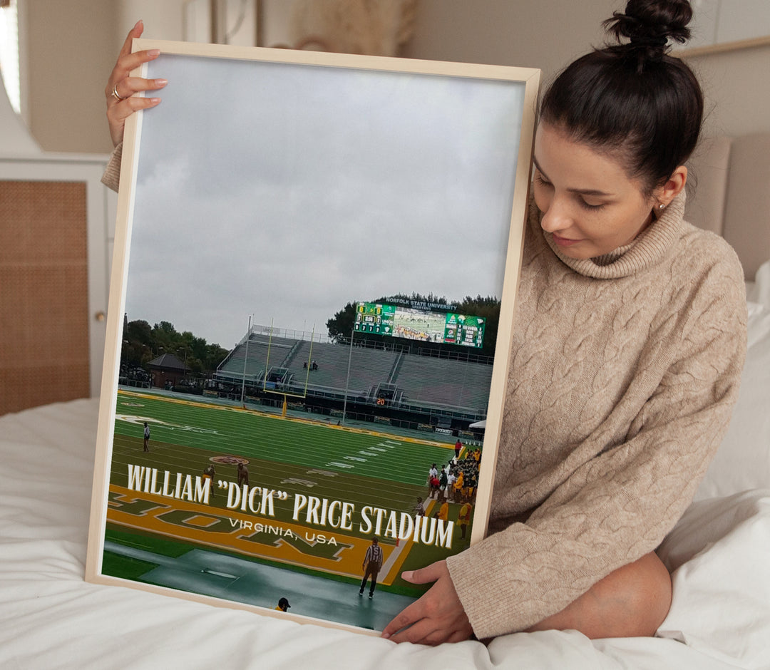 William "Dick" Price Stadium Football Wall Art