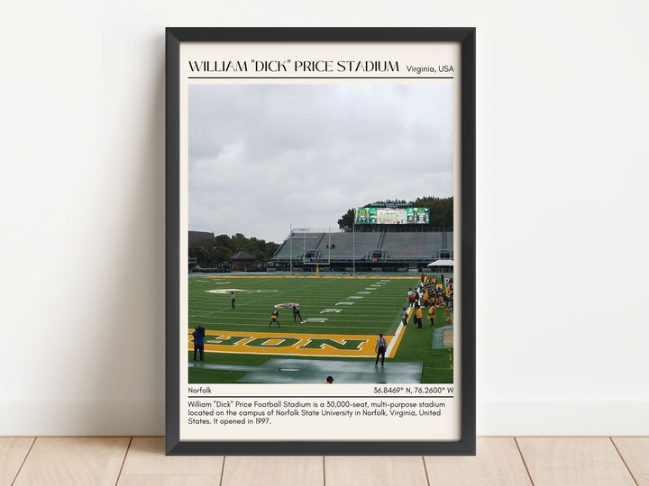 William "Dick" Price Stadium Football Minimal Wall Art