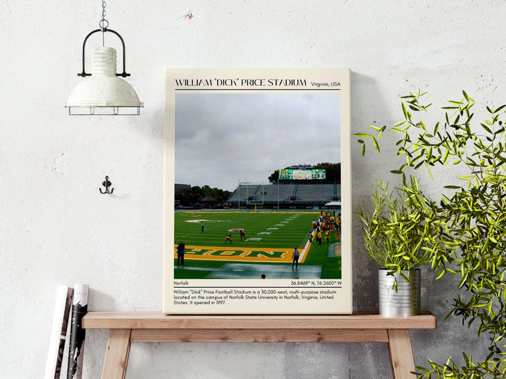 William "Dick" Price Stadium Football Minimal Wall Art