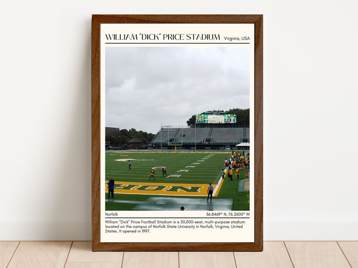 William "Dick" Price Stadium Football Minimal Wall Art