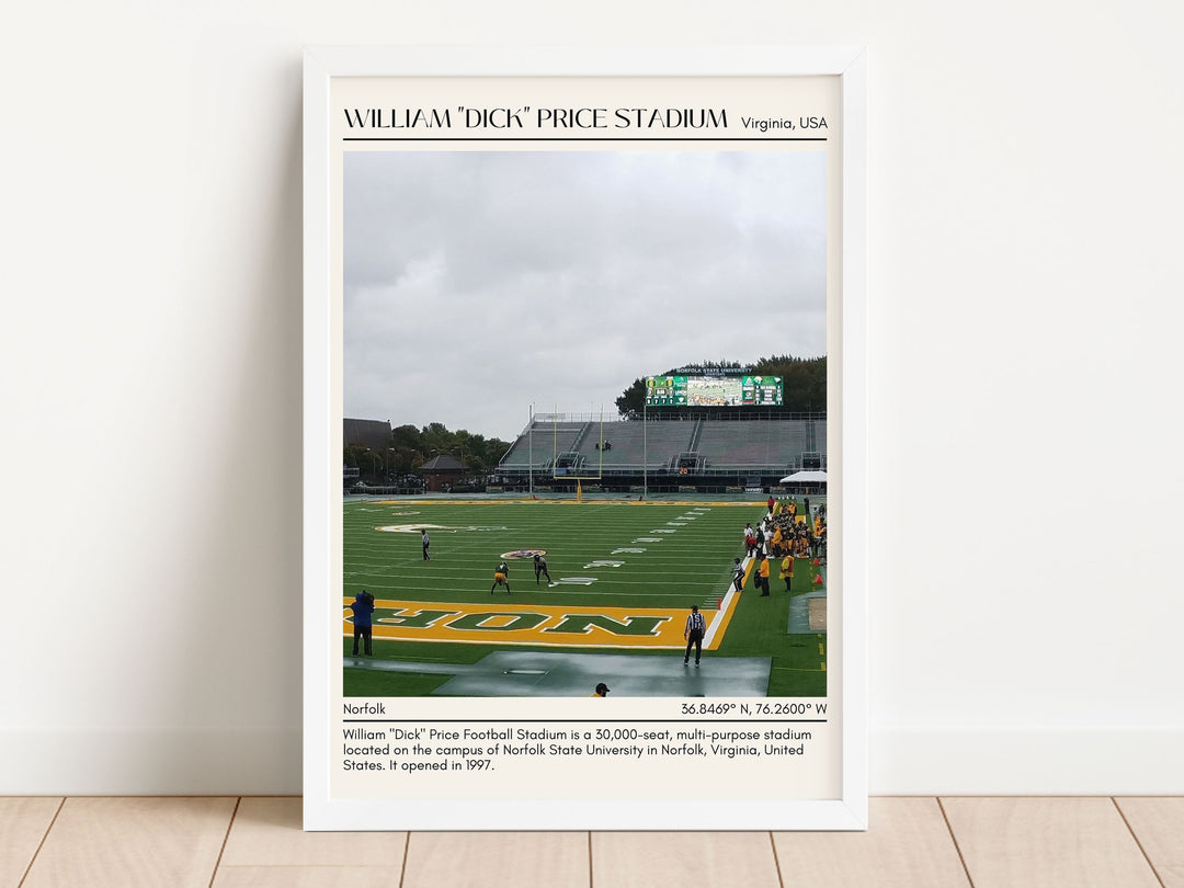 William "Dick" Price Stadium Football Minimal Wall Art