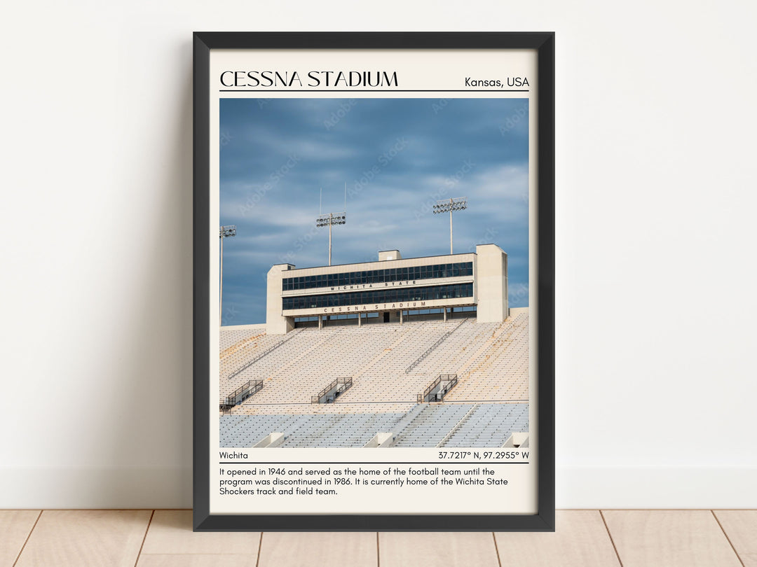 Cessna Stadium Football Minimal Wall Art