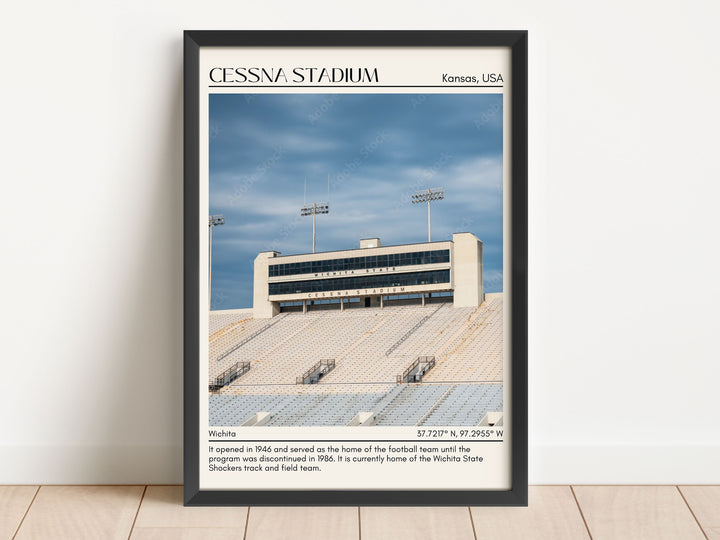 Cessna Stadium Football Minimal Wall Art