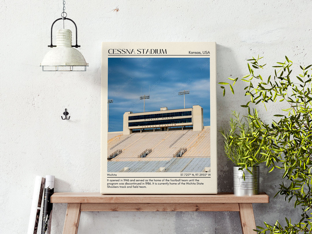 Cessna Stadium Football Minimal Wall Art