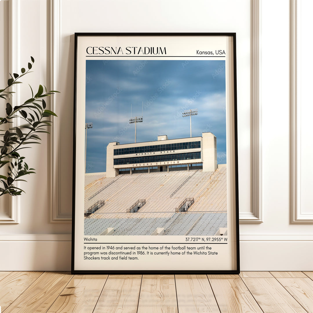 Cessna Stadium Football Minimal Wall Art