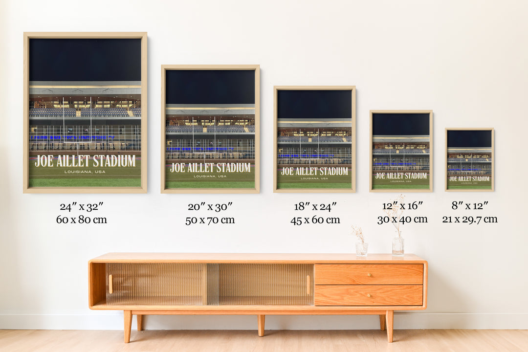 Joe Aillet Stadium Football Wall Art